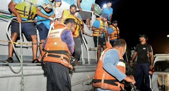 Navy Rescues Indian Fishermen Stranded at Sea